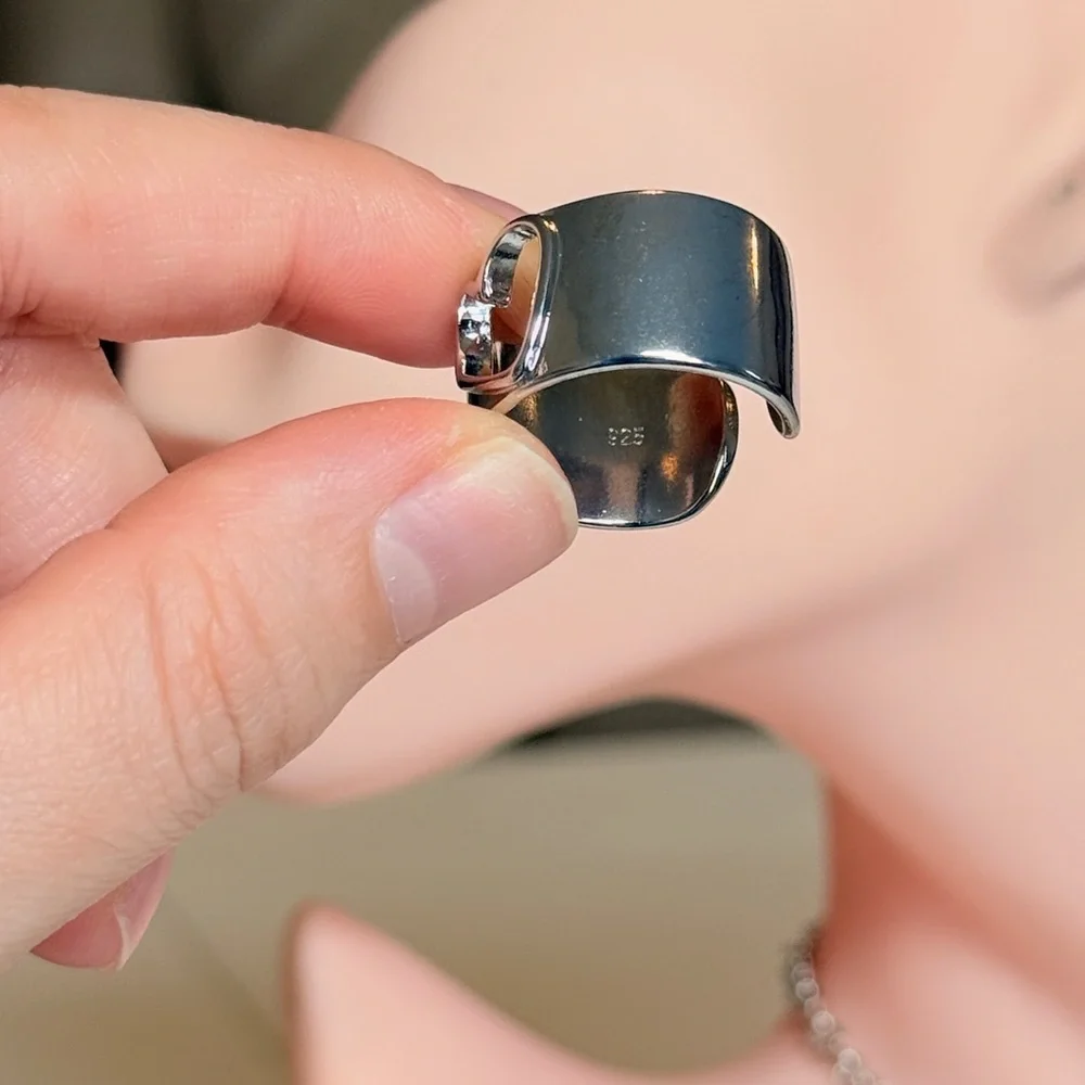 Trendy Silver Heart Ring